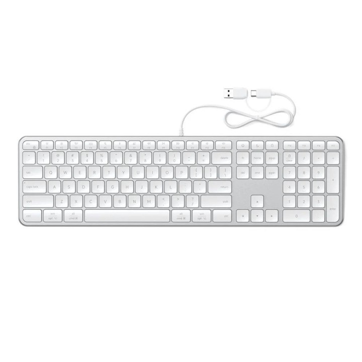 Keyboard wired USB A/USB C QWERTY Dual (Mac/Windows) Satechi Slim LX3 Wired grey