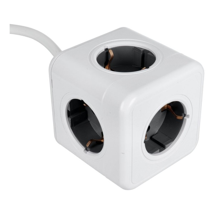 Power strip mains kostka 5 sockets max 36800W with cable power 1,4m E03 white