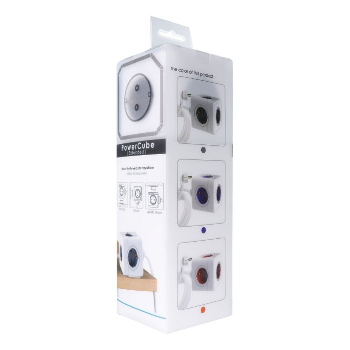 Power strip mains kostka 5 sockets max 36800W with cable power 1,4m E03 white