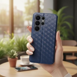 Flip case for Motorola G37 POWER Cubic Book blue