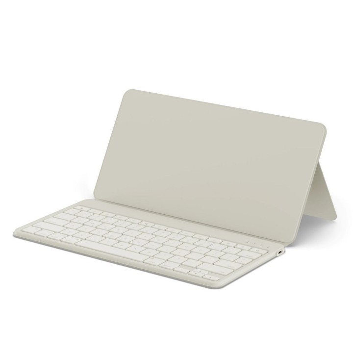 Klawiatura bezprzewodowa QWERTY z podstawką na smartfon/tablet Satechi OntheGo piaskowa