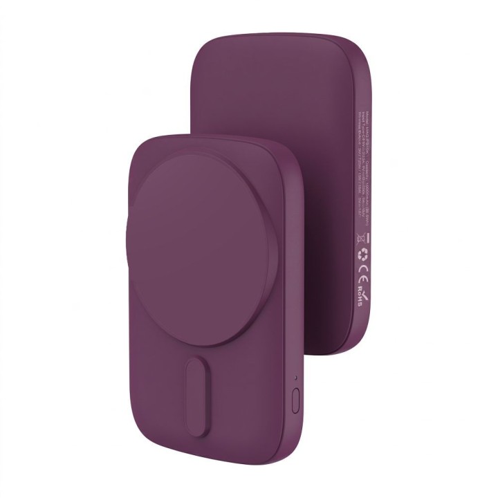 Повербанк сумісний з MagSafe Blue Star Slim DG-P8 15W 5000 mAh бордовий