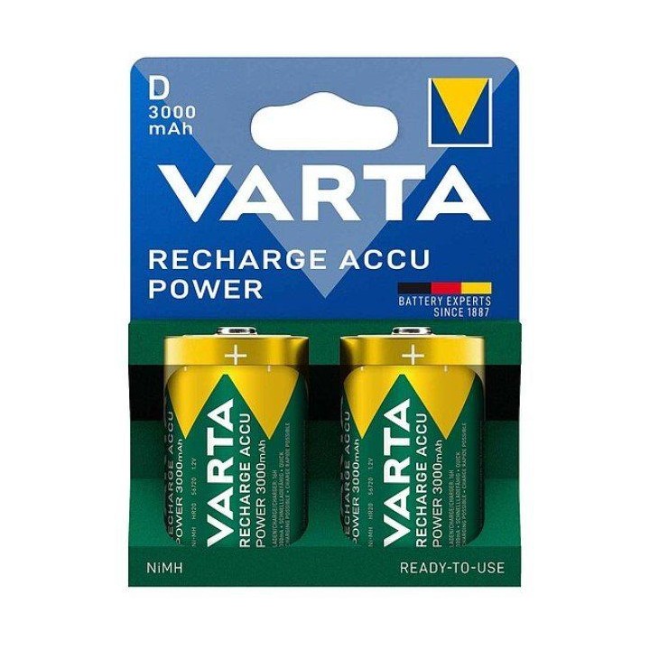 VARTA rechargeable battery R20 (Type D) 3000mAh Accu Power 2 pcs