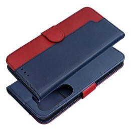 Flip case for Motorola G17 POWER Split Book granatowo-czerwone