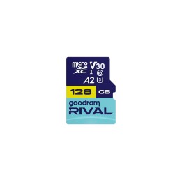 GOODRAM RIVAL Memory card microSD 128GB 100MB/s class 10 UHS-I U3 V30 A2 with adapter SD