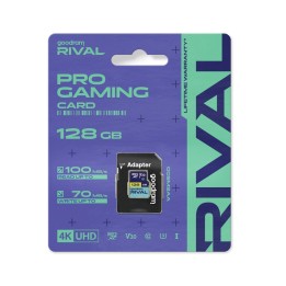 GOODRAM RIVAL Karta pamięci microSD 128GB 100MB/s class 10 UHS-I U3 V30 z adapterem SD