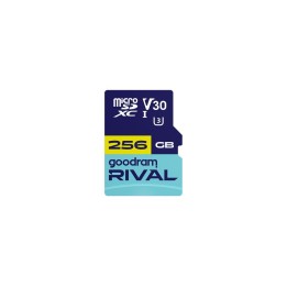 GOODRAM RIVAL Memory card microSD 256GB 100MB/s class 10 UHS-I U3 V30 with adapter SD