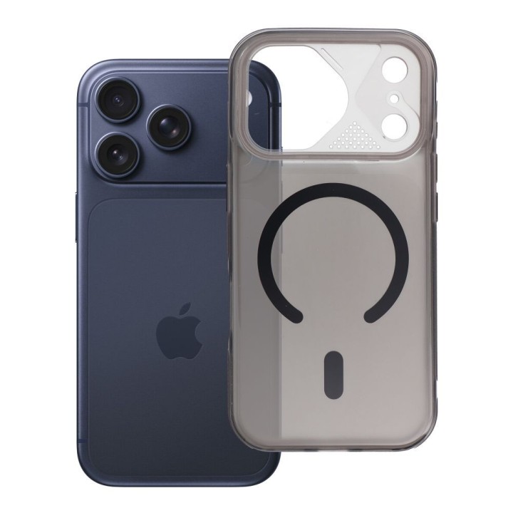 Case for iPhone 17 Pro / 18 Pro (low camera edge) Aurora compatible with MagSafe black