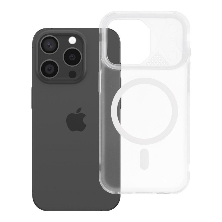 Чехол для iPhone 15 PRO Aurora совместимый с MagSafe белый