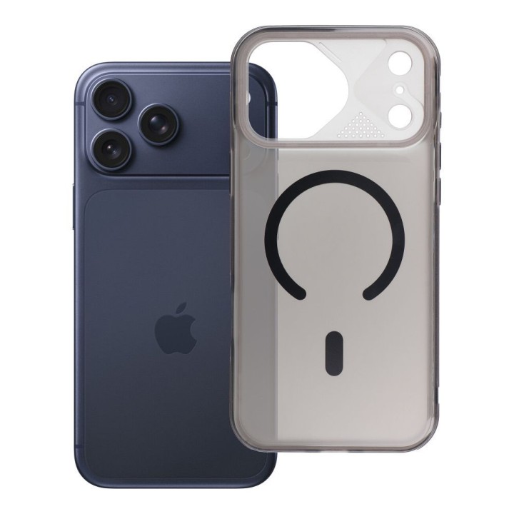 Case for iPhone 17 Pro max / 18 Pro Max (low camera edge) Aurora MagSafe compatible black