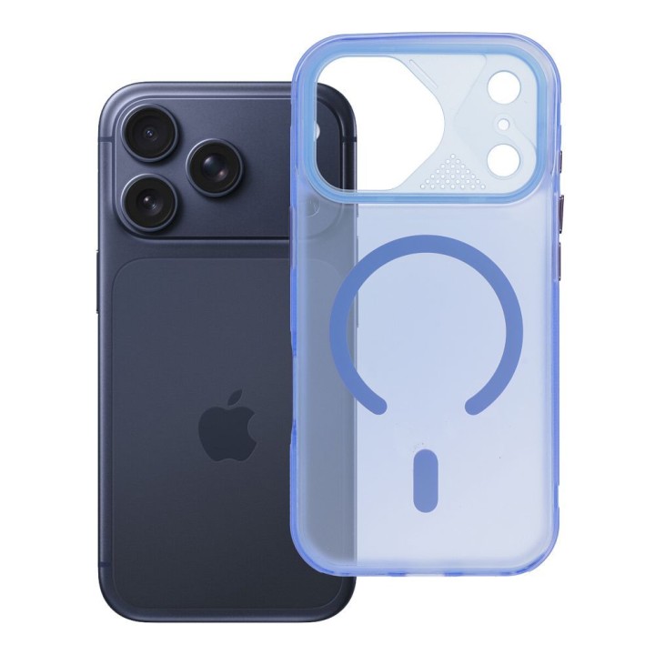 Etui na iPhone 17 Pro / 18 Pro (low camera edge) Aurora zgodne z MagSafe niebieskie