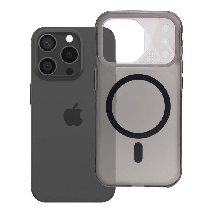 Чохол для iPhone 15 PRO Aurora сумісний з MagSafe чорний