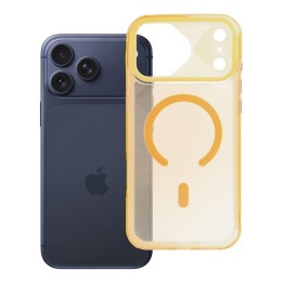 Case for iPhone 17 Pro max / 18 Pro Max (low camera edge) Aurora MagSafe compatible orange