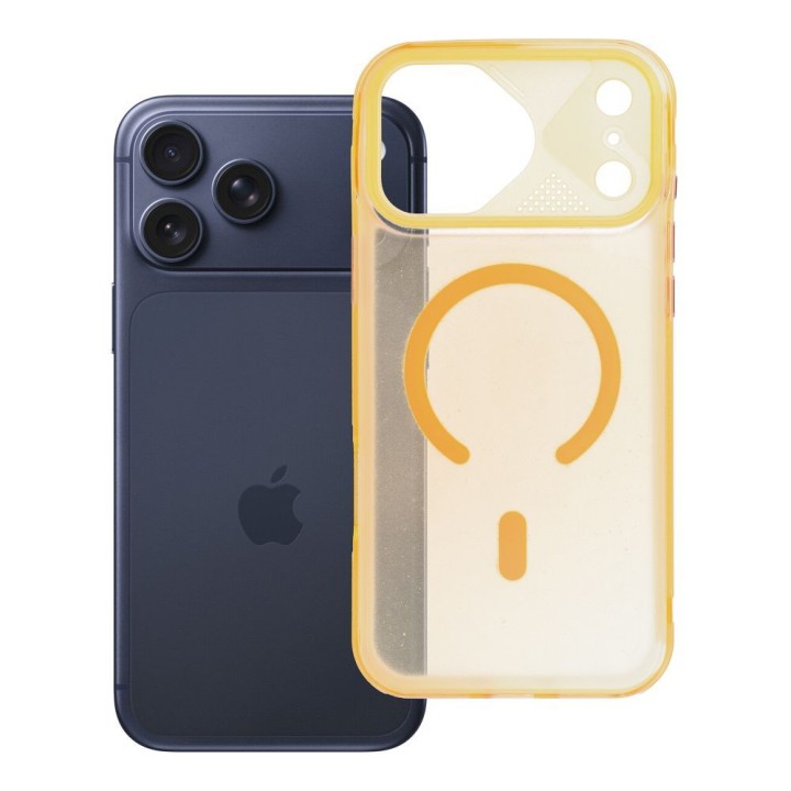 Чохол для iPhone 17 Pro max / 18 Pro Max (low camera edge) Aurora сумісний з MagSafe помаранчевий