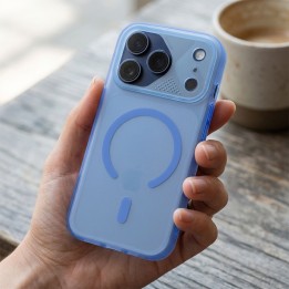 Чехол для iPhone 12 / 12 Pro Aurora совместимый с MagSafe синий