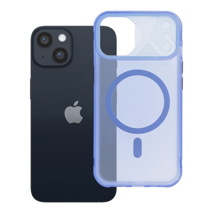 Чехол для iPhone 14 Aurora совместимый с MagSafe синий
