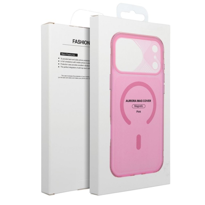 Case for iPhone 14 Aurora MagSafe compatible pink