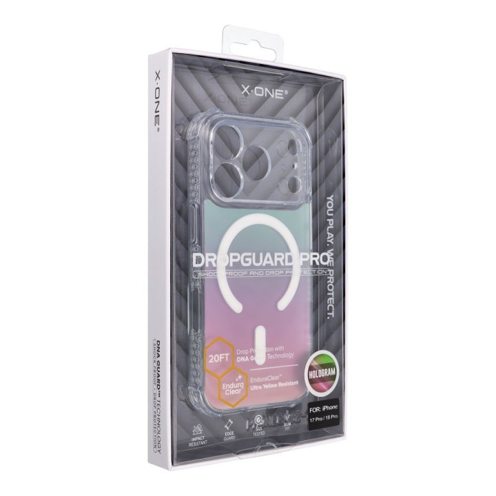 Case X-ONE Dropguard Pro compatible with Magsafe for iPhone 18 Pro / 17 Pro hologram 0INT