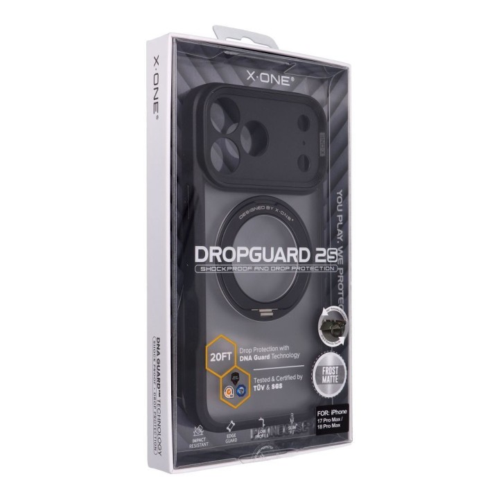 Чехол X-ONE Dropguard 2S (stand edition) совместимый с Magsafe для iPhone 18 Pro Max / 17 Pro Max черный 0INT