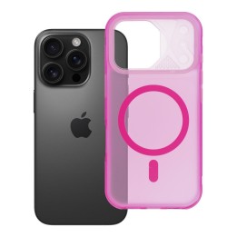 Чехол для iPhone 16 PRO Aurora совместимый с MagSafe розовый