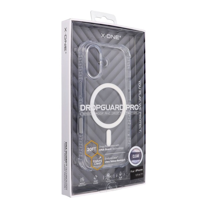 Case X-ONE Dropguard Pro compatible with MagSafe for iPhone 17 transparent 0INT