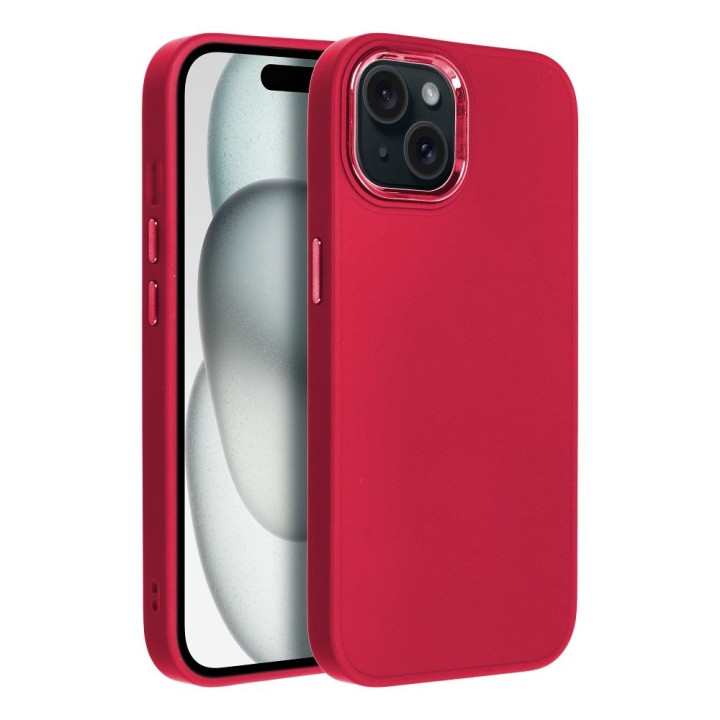 Чехол для iPhone 15 Frame цвета маджента