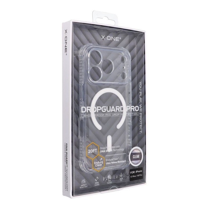 Case X-ONE Dropguard Pro compatible with Magsafe for iPhone 18 Pro / 17 Pro transparent 0INT
