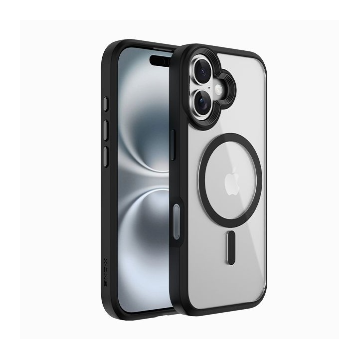 Чохол X-ONE Dropguard 2S сумісний із MagSafe для iPhone 17 чорний прозорий 0INT