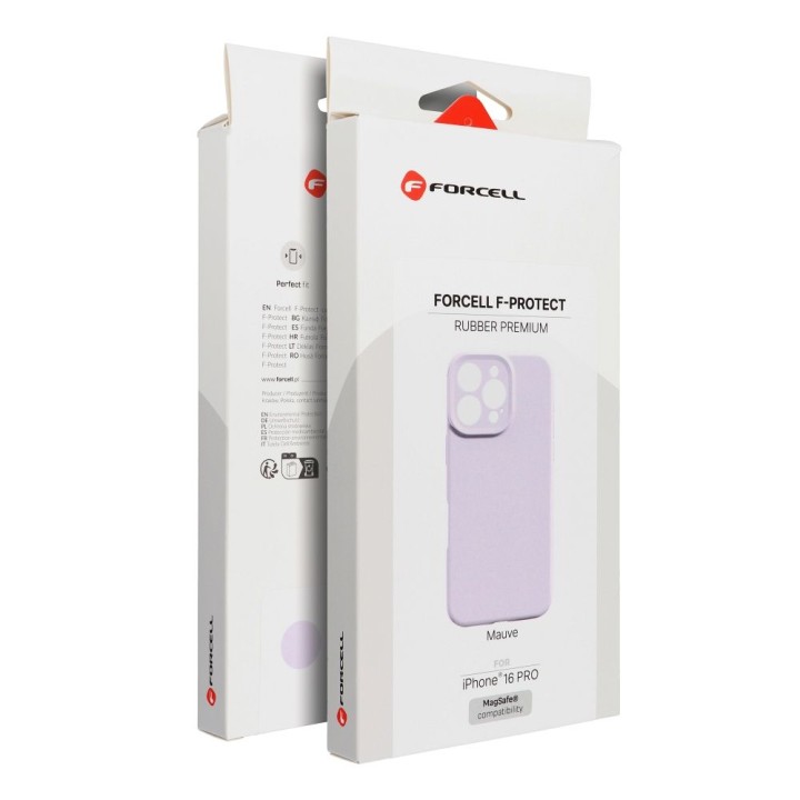 Case for iPhone 18 Pro / 17 Pro Forcell F-Protect Rubber Premium compatible with MagSafe violet-pink 0INT