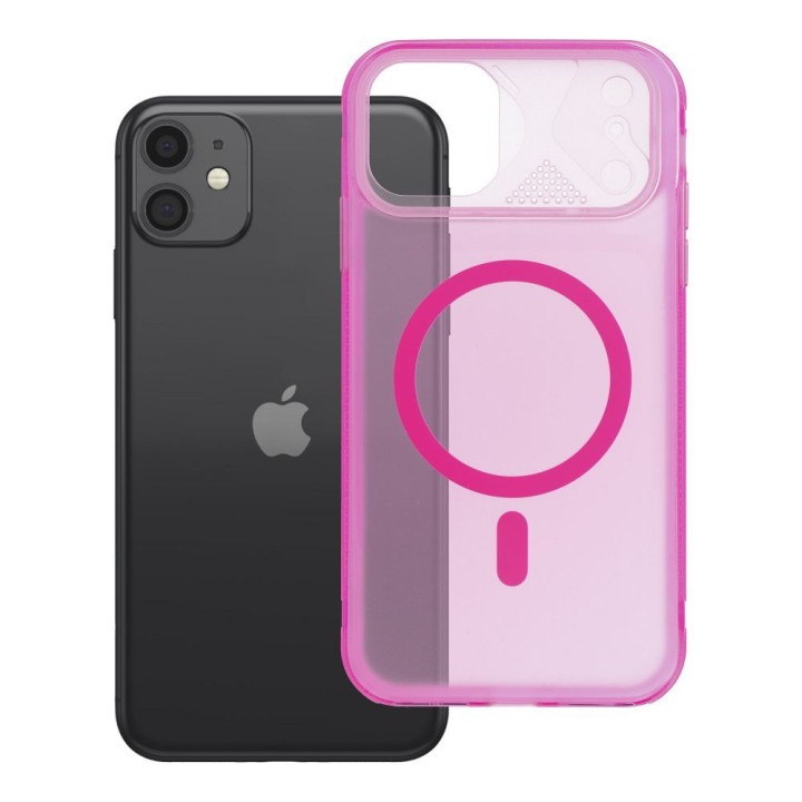 Чохол для iPhone 11 Aurora сумісний із MagSafe рожевий