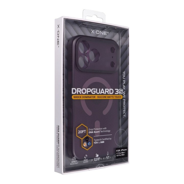 Case X-ONE Dropguard 3S Shock Dominator compatible with Magsafe for iPhone 18 Pro Max / 17 Pro Max burgundy 0INT