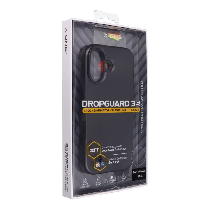 Case X-ONE Dropguard 3S Shock Dominator compatible with MagSafe for iPhone 17 black 0INT