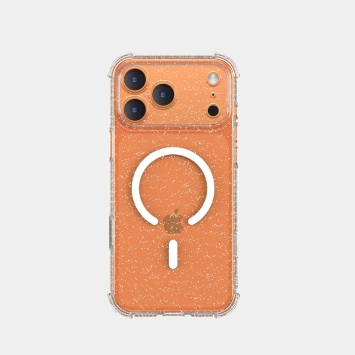 Case X-ONE Dropguard Pro compatible with MagSafe for iPhone 18 Pro / 17 Pro with glitter white 0INT