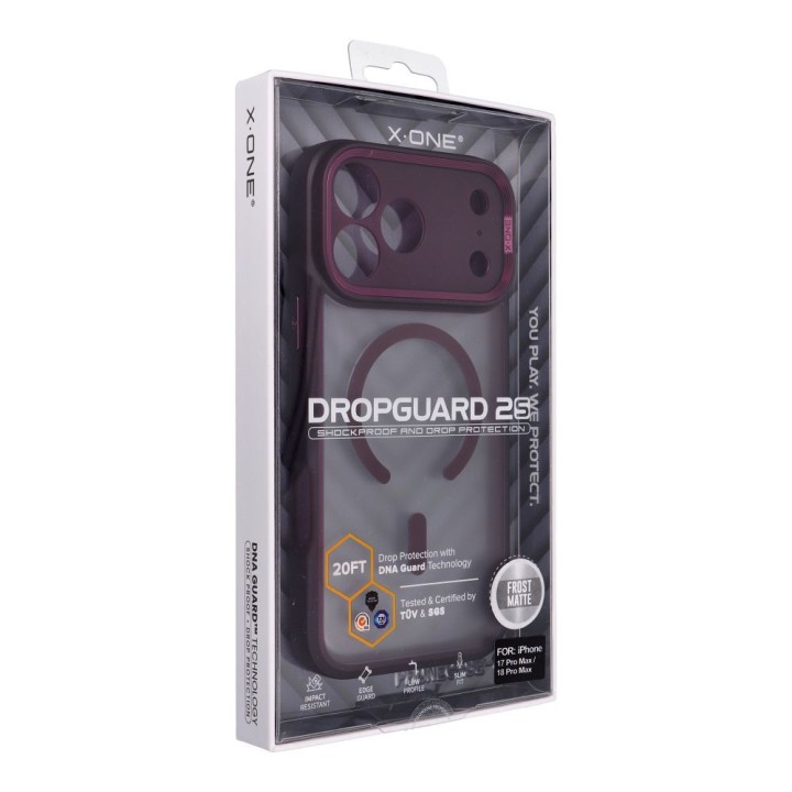 Чохол X-ONE Dropguard 2S сумісний із MagSafe для iPhone 18 Pro Max / 17 Pro Max бордовий 0INT