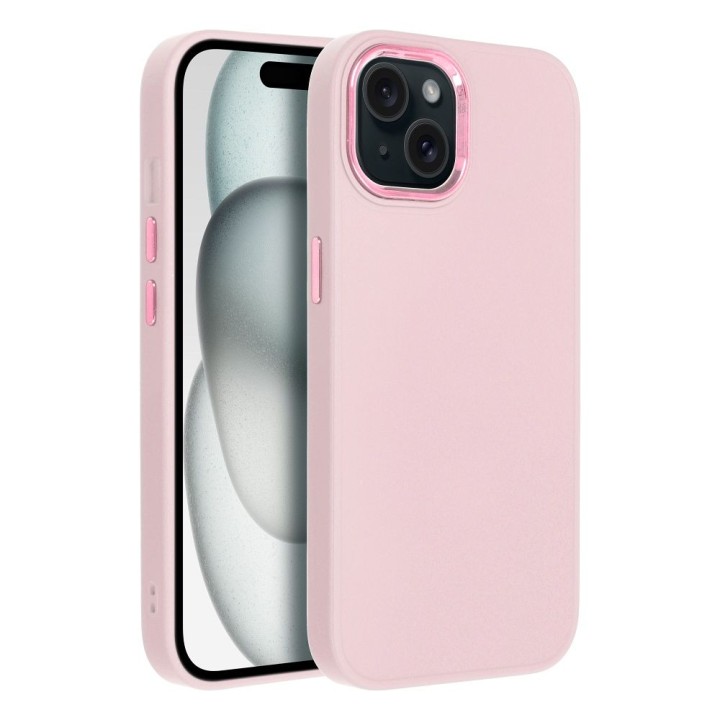 Чохол для iPhone 15 Frame пудрово-рожевий
