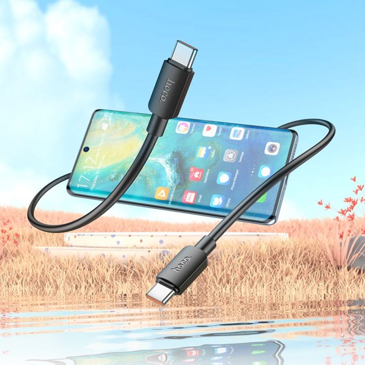 Кабель USB-C – USB-C Hoco PD 6A 100W 1 m X96 чорний