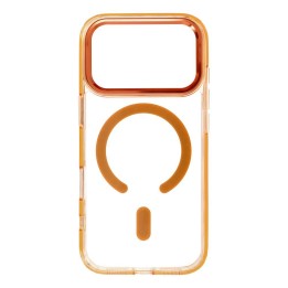 Чохол для iPhone 18 Pro / 17 Pro Frame Clear Hybrid Mag Cover сумісний із MagSafe помаранчевий