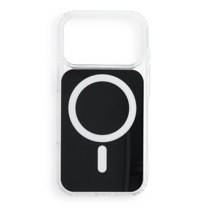 Case for iPhone 18 Pro / 17 Pro Clear Fusion Mag Cover compatible with MagSafe black