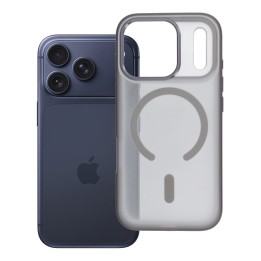 Чехол для iPhone 18 Pro / 17 Pro Flexline Mag Cover совместимый с MagSafe серый