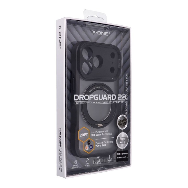 Чохол X-ONE Dropguard 2S (stand edition) сумісний з Magsafe для iPhone 18 Pro / 17 Pro чорний 0INT