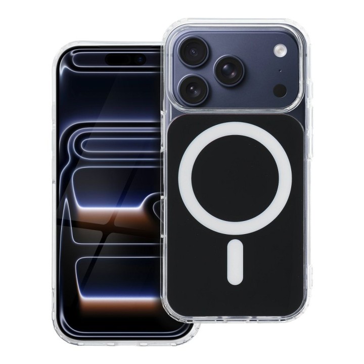 Case for iPhone 18 Pro / 17 Pro Clear Fusion Mag Cover compatible with MagSafe black