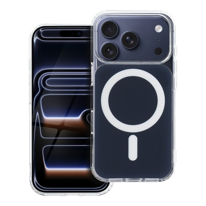 Чехол для iPhone 18 Pro / 17 Pro Clear Fusion Mag Cover совместимый с MagSafe темно-синий