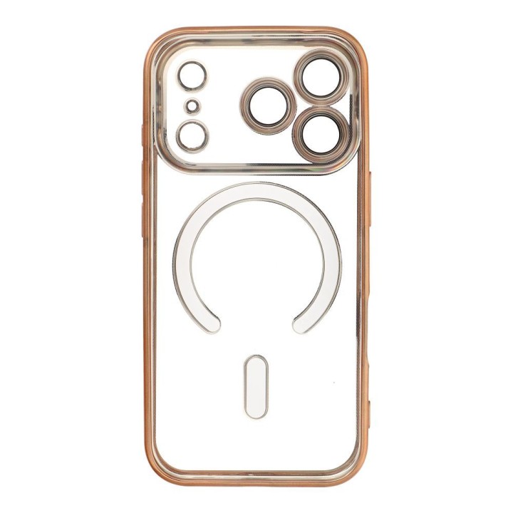 Case for iPhone 18 Pro / 17 Pro Electro Mag Cover compatible with MagSafe gold
