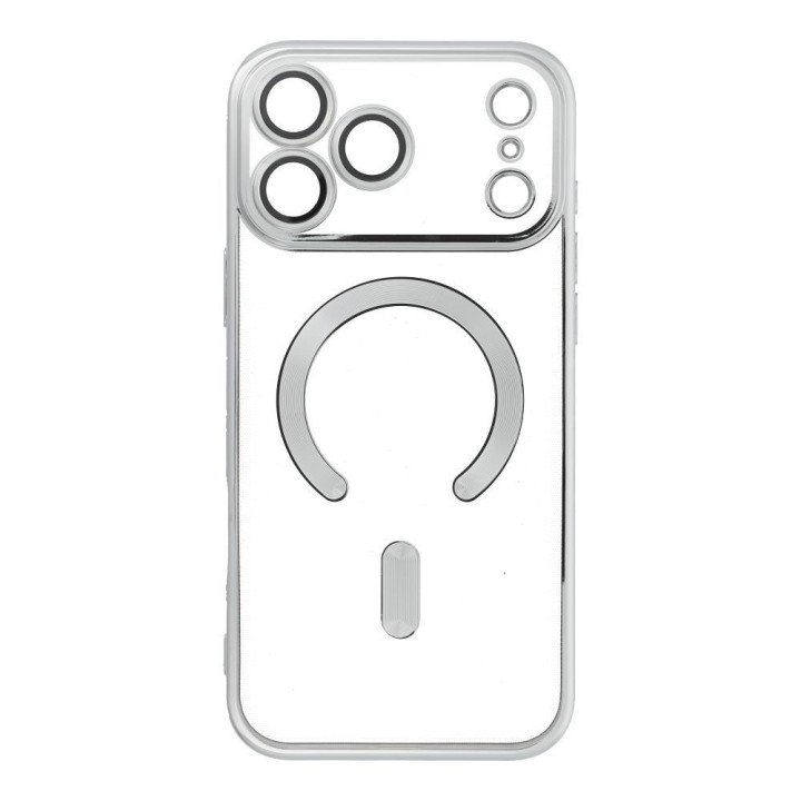 Case for iPhone 18 Pro / 17 Pro Electro Mag Cover MagSafe compatible silver