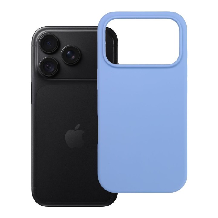 Чехол для iPhone 18 Pro / 17 Pro Silicone 2mm (big hole) голубой