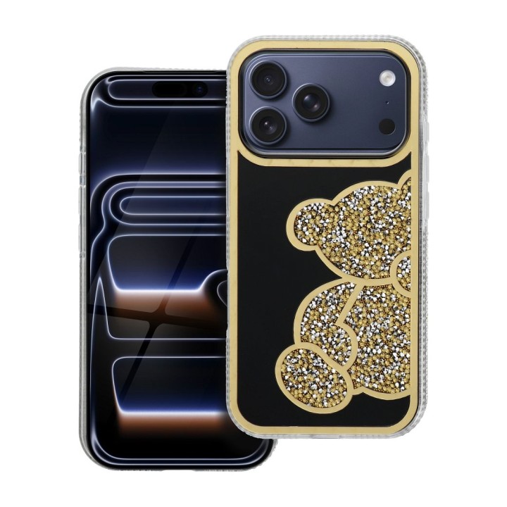 Case for iPhone 18 Pro / 17 Pro Teddy Bear gold