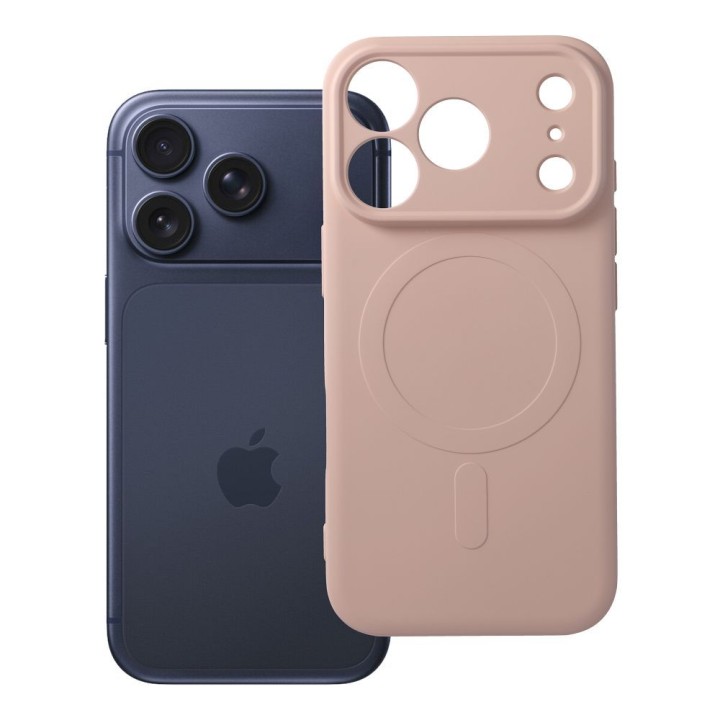 Чохол для iPhone 18 Pro / 17 Pro Silicone Mag Cover сумісний із MagSafe (camera protection) рожевий