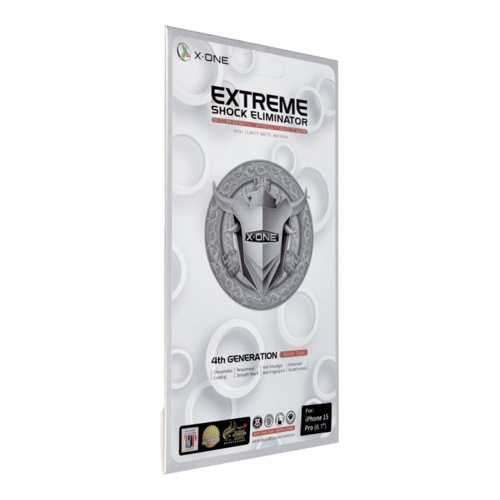 Protektor LCD для iPhone 15 PRO X-One Extreme Shock Eliminator 4th gen. Матове