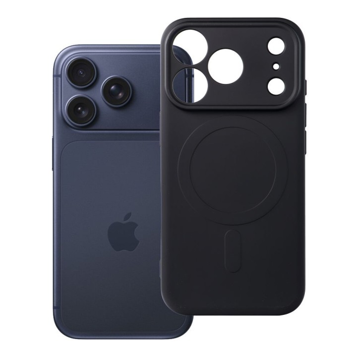 Чехол для iPhone 18 Pro / 17 Pro Silicone Mag Cover совместимый с MagSafe (camera protection) черный