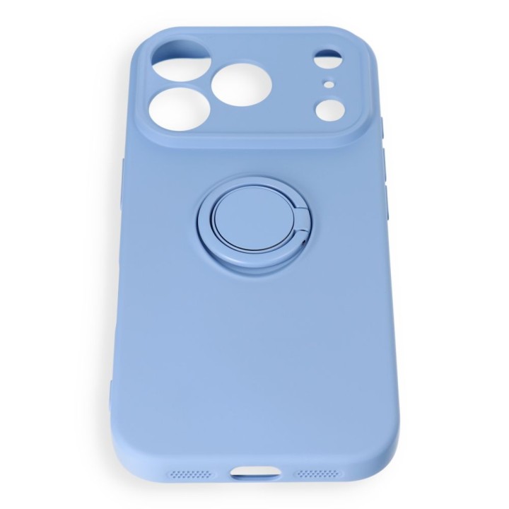 Чехол для iPhone 18 Pro / 17 Pro Silicone Ring голубой